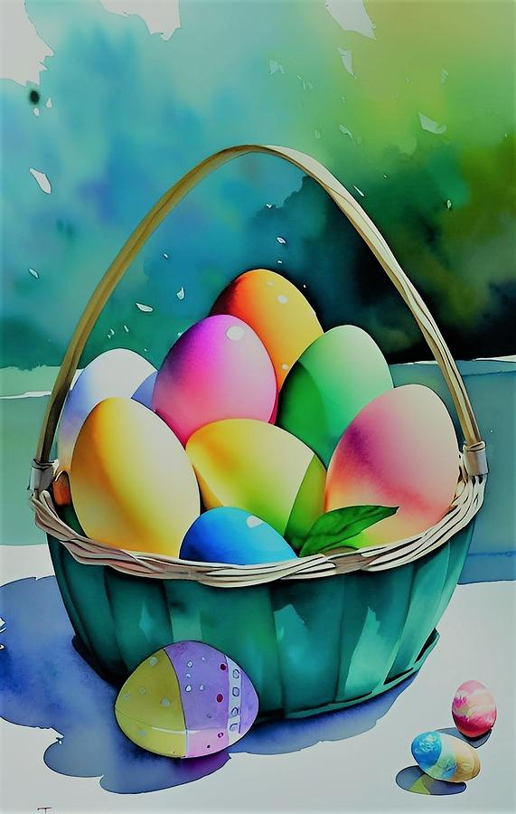 Easter Eggs 4 Digital Art by Denise F Fulmer