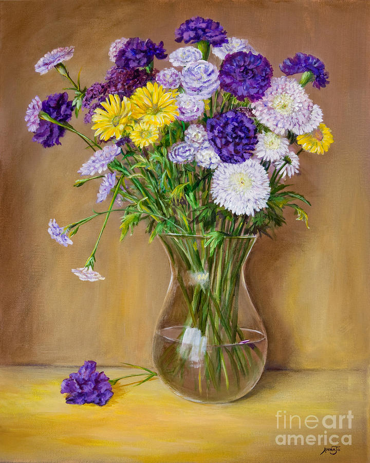 Easter Flowers Painting by AnnaJo Vahle