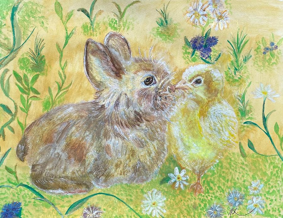 Easter Garden Painting by Melody Fowler