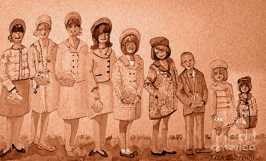 Easter in Sepia Painting by Rita Brown