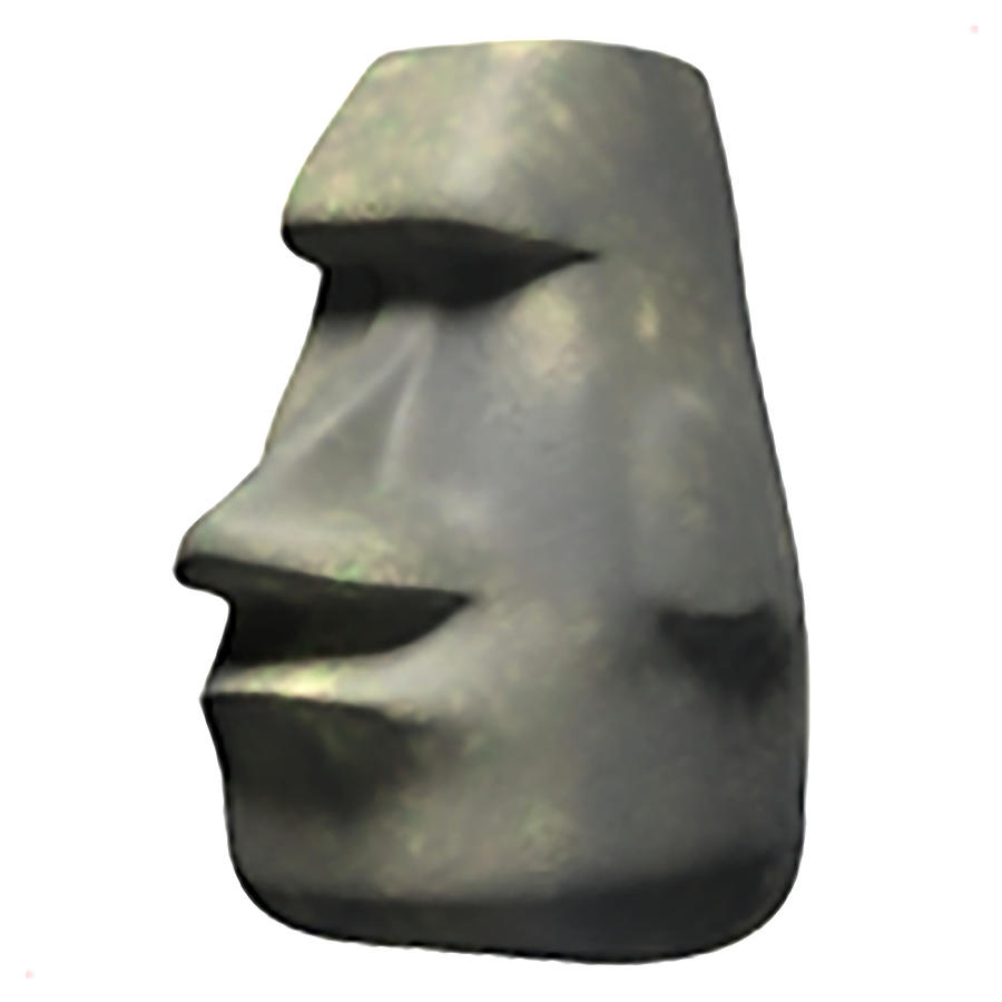 Easter Island Moyai Emoji Coasters Set of Painting by Gray Holmes | Pixels