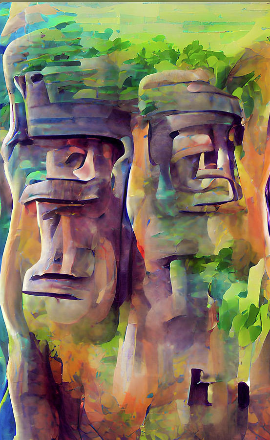 Easter Island Stonehenge Digital Art By Michelle Abney Fine Art America