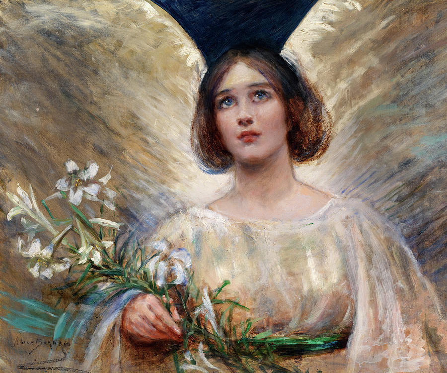 Madonna Painting - Easter Lilies by Alice Pike Barney