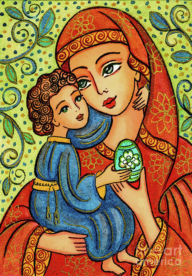 Easter Painting - Easter Madonna by Eva Campbell