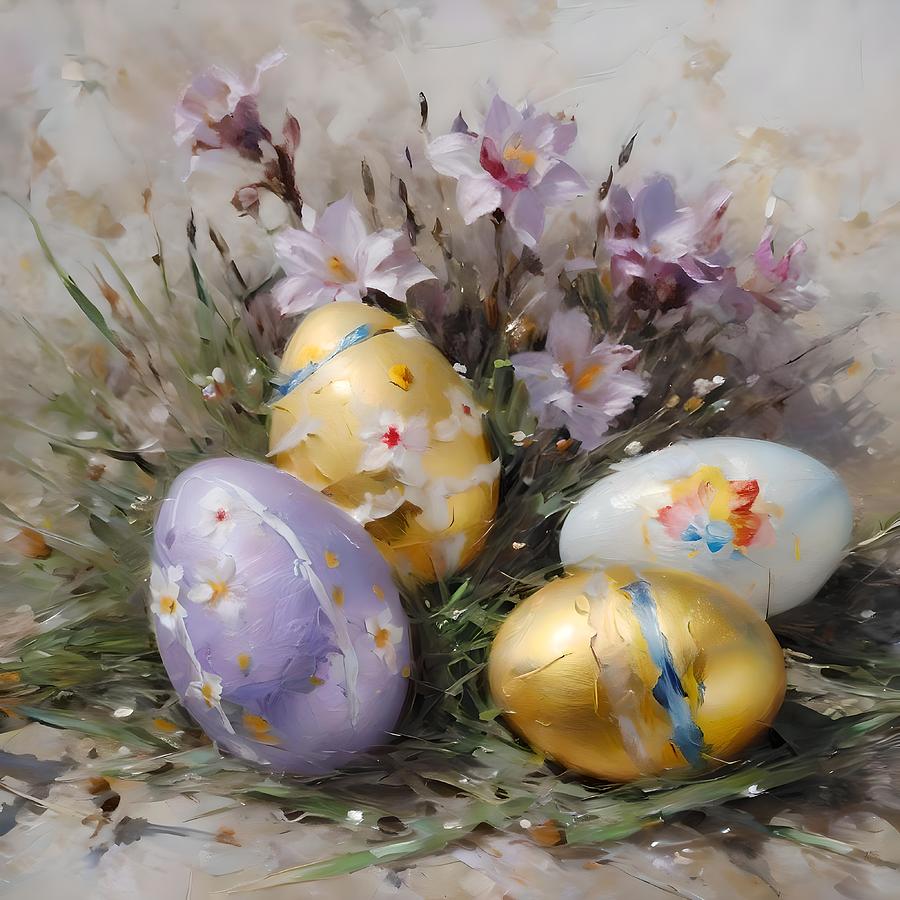 Easter Scene G Painting by Olde Time Mercantile
