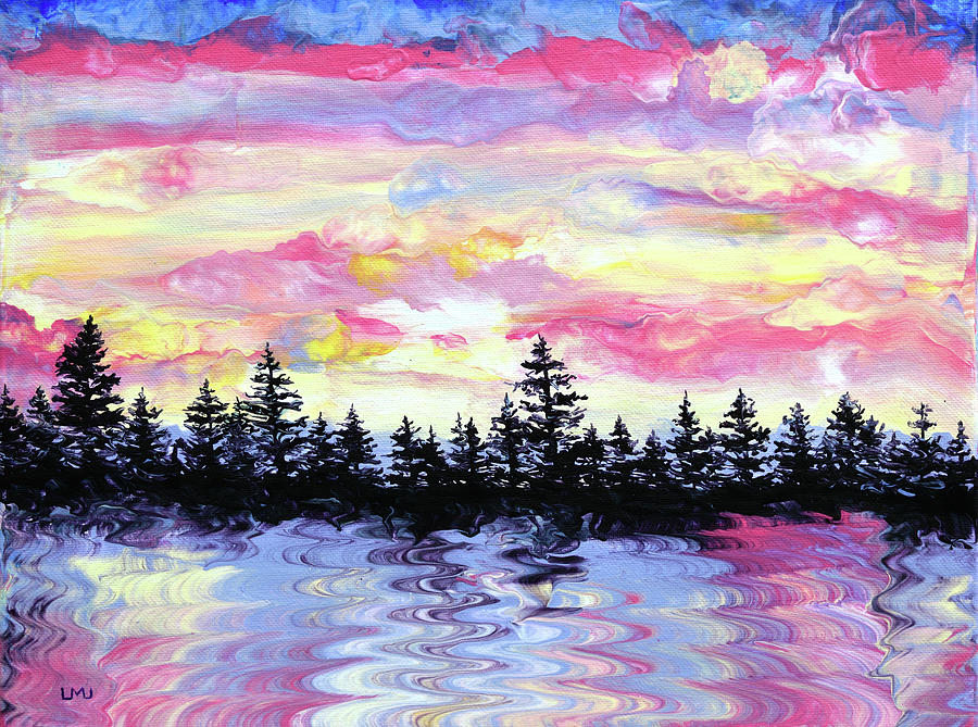 Easter Sunrise in the Pacific Northwest Painting by Laura Iverson