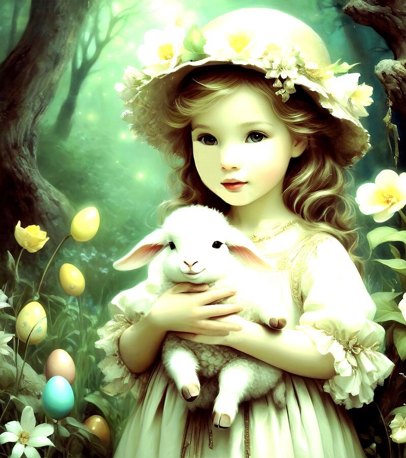 Nature Digital Art - Easter with tenderness 1 by Ruth Digital  vision