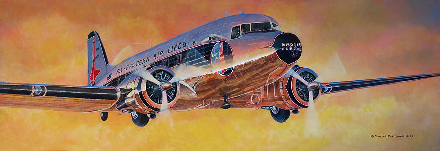 Eastern Airlines DC-3 Painting by Douglas Castleman