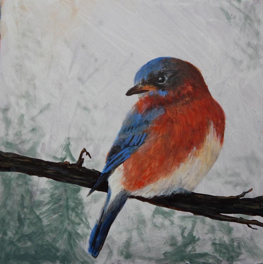 Eastern Bluebird Painting by Betty-Anne McDonald