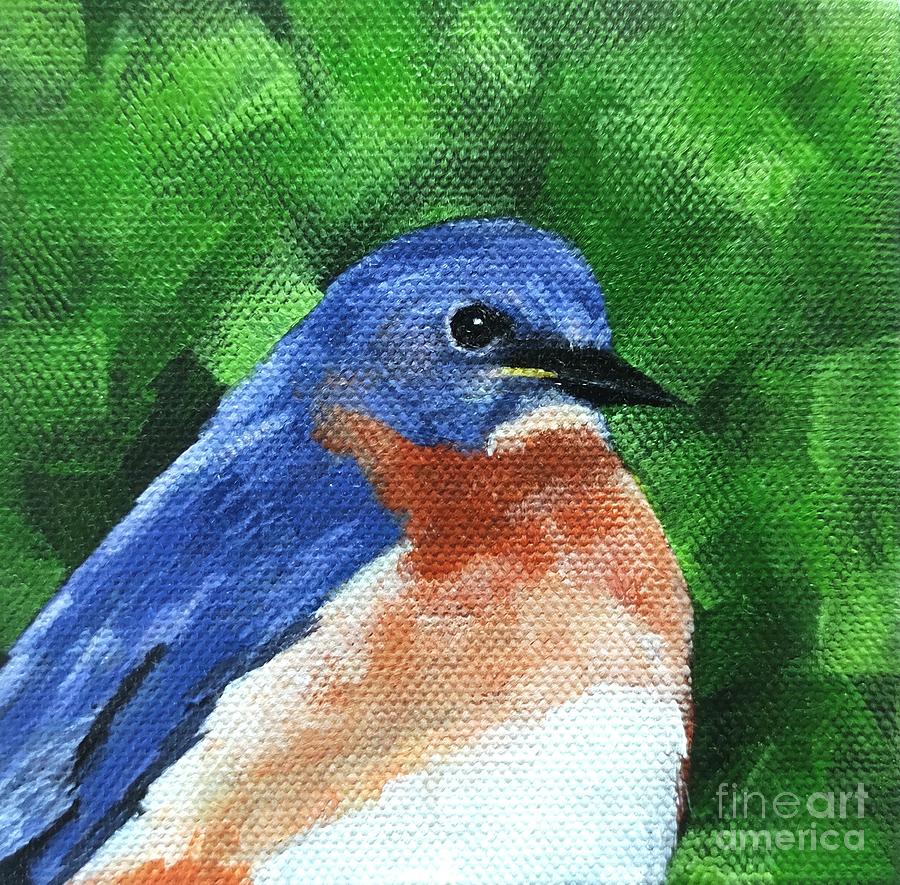 Eastern Bluebird Painting by Lisa Dionne | Fine Art America