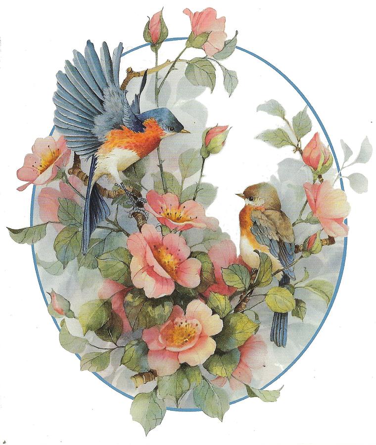 Eastern Bluebirds Painting by Carolyn Shores Wright - Fine Art America