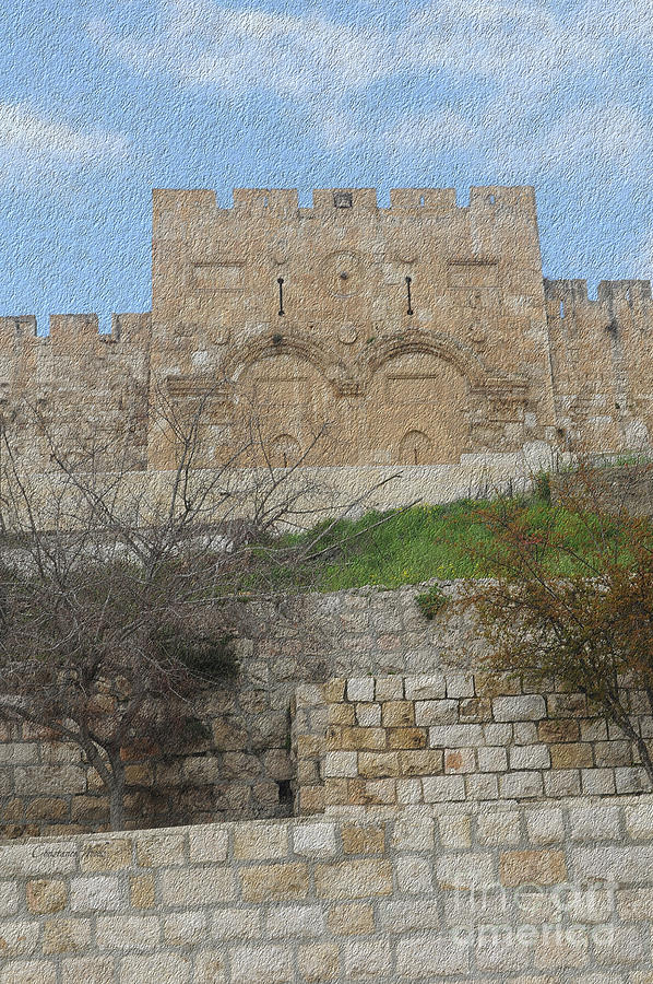 Eastern Gate Jerusalem  Digital Art by Constance Woods
