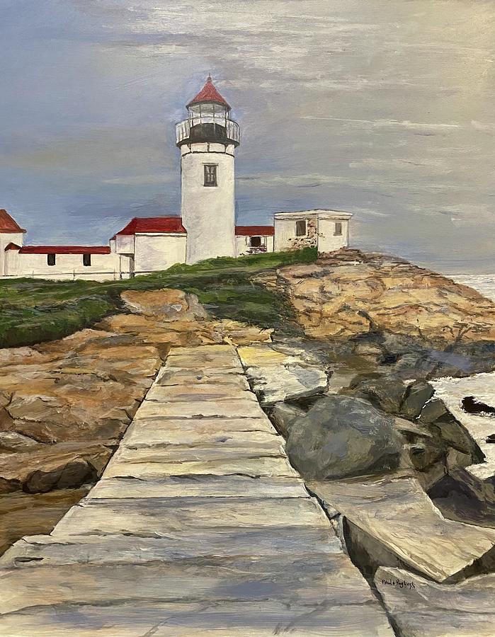 Eastern Point Lighthouse  Painting by Paula Pagliughi