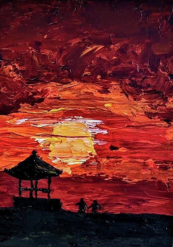 Eastern sunset Painting by Gail Friedman