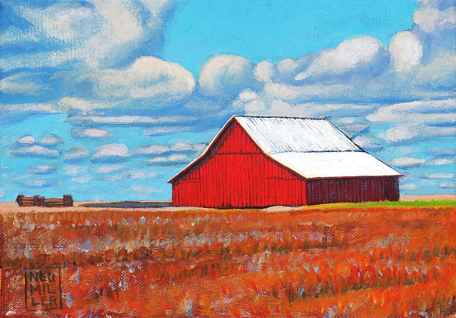 Eastern Washington Barn #1 Painting by Stacey Neumiller