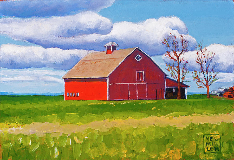 Eastern Washington Barn #2 Painting by Stacey Neumiller