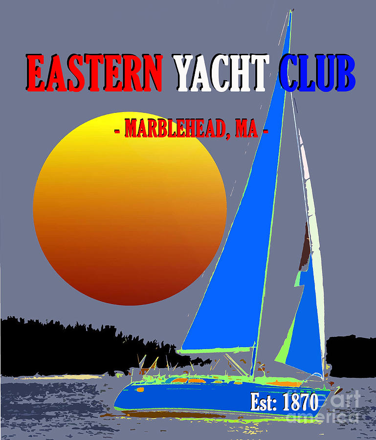 Eastern Yacht Club Marblehead 1870 Mixed Media by David Lee Thompson