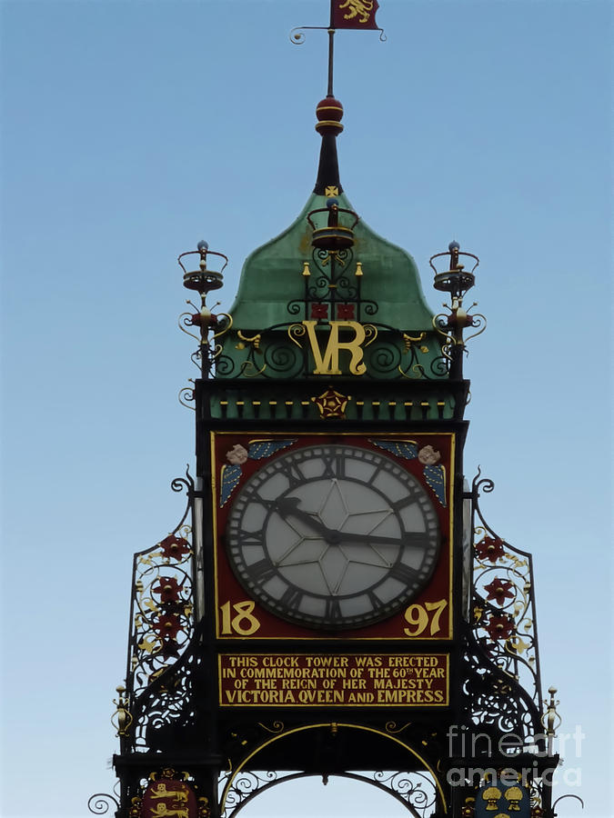 Eastgate Clock,  in Chester, Cheshire, England, Photograph by Pics By Tony