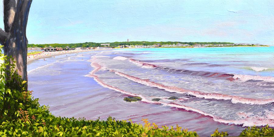 Eastons Beach Newport RI Painting by Patty Kay Hall