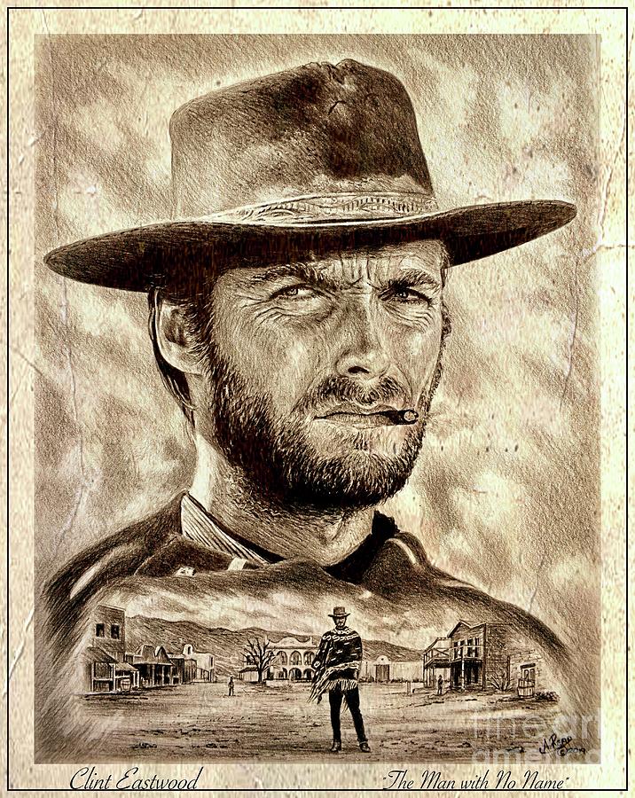 Eastwood No Name Poster Drawing