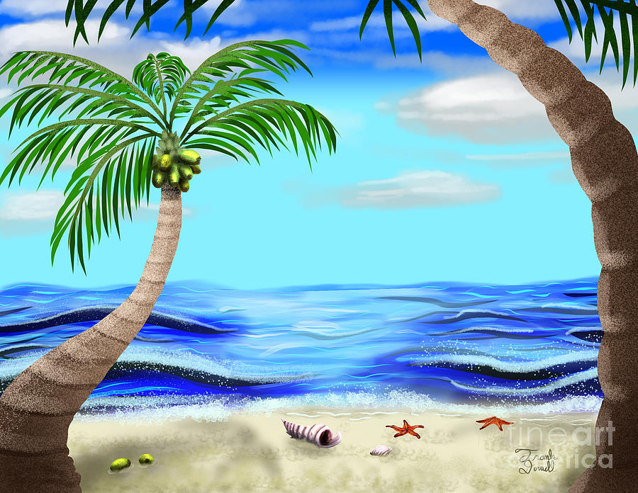 Landscape Digital Art - Easy Beach by Frank Dowell Landscape Digital Art - Easy Beach by Frank Dowell