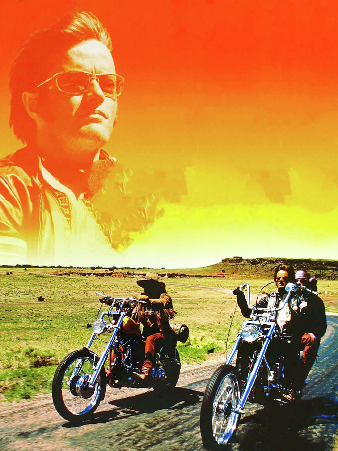 Dennis Hopper Photograph - Easy Rider, 1969, movie poster key photo by Movie World Posters