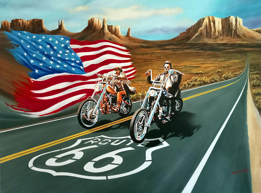 Easy Rider Painting by Hector Monroy Fine Art America