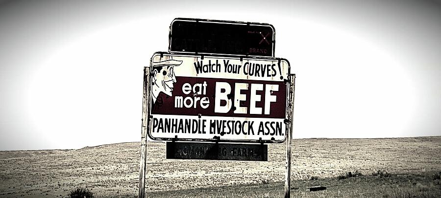 Eat More Beef Sign Photograph by Ally White Eat More Beef Sign Photograph by Ally White