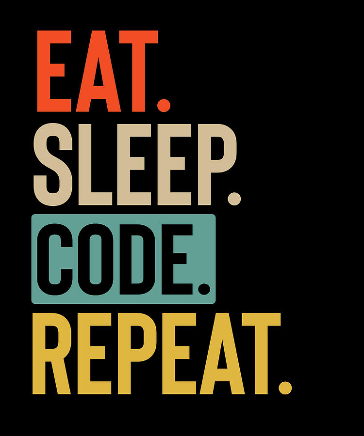 HD wallpaper: eat, sleep, code, and repeat logos, Eat Sleep Code