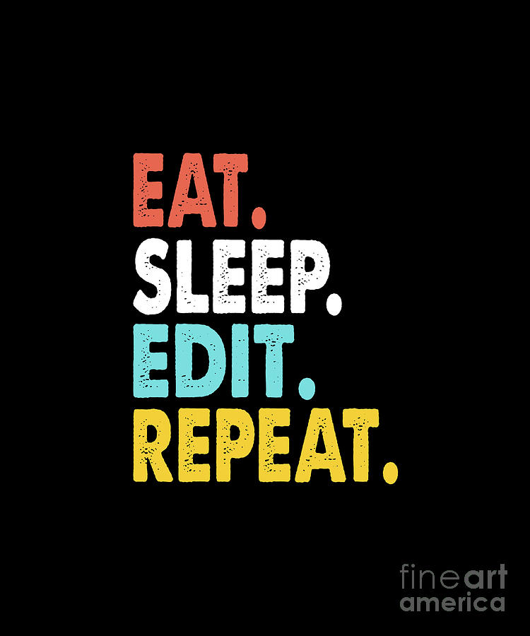 Illustration eat sleep create repeat