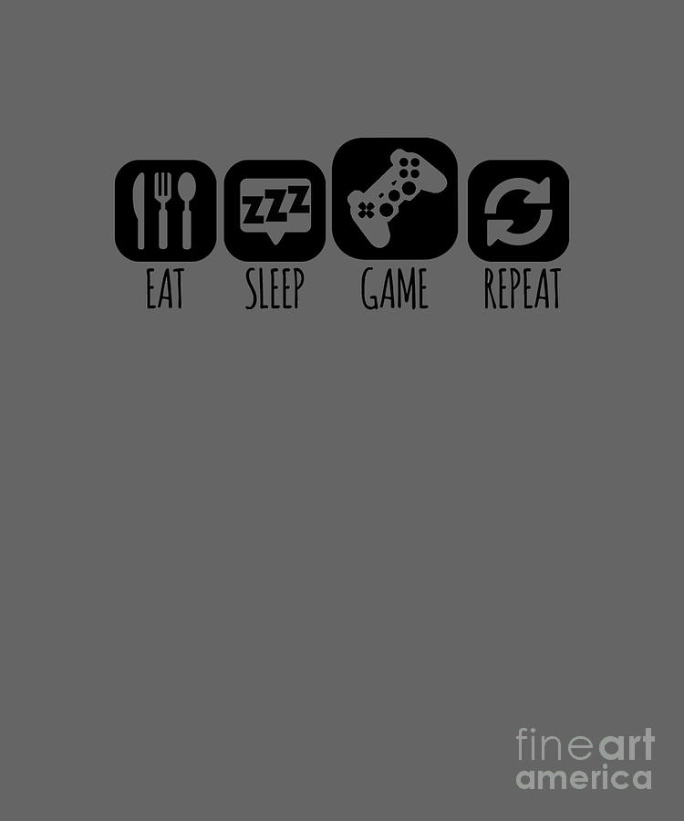 Eat Sleep Game Gamer Mantra Tapestry - Textile by Paul Jones - Fine Art ...