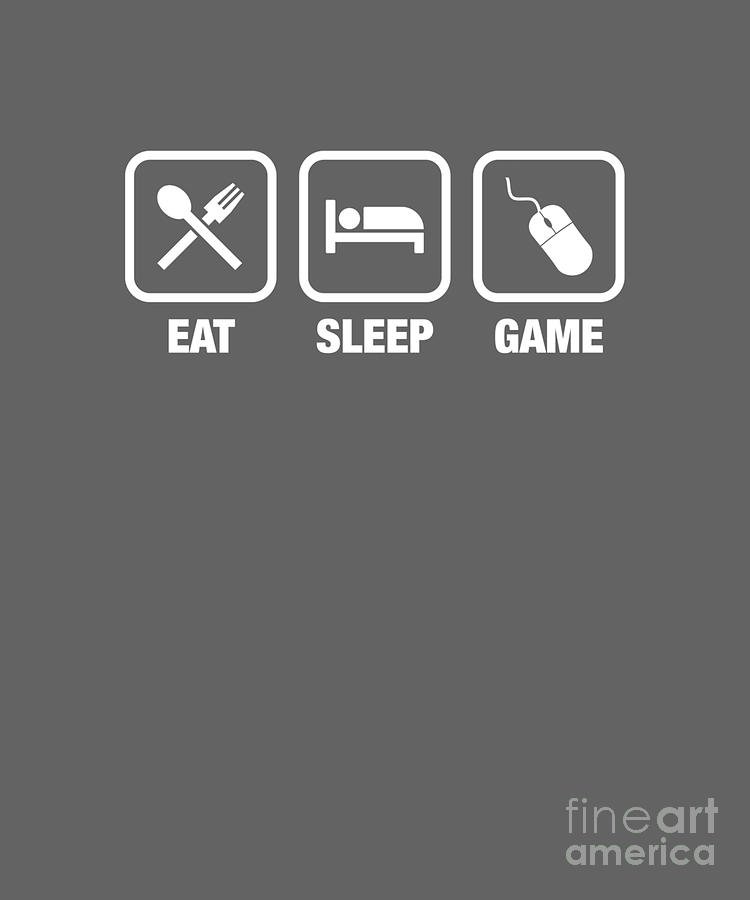 Eat Sleep Game Gamer Tapestry - Textile by Paul Jones - Fine Art America