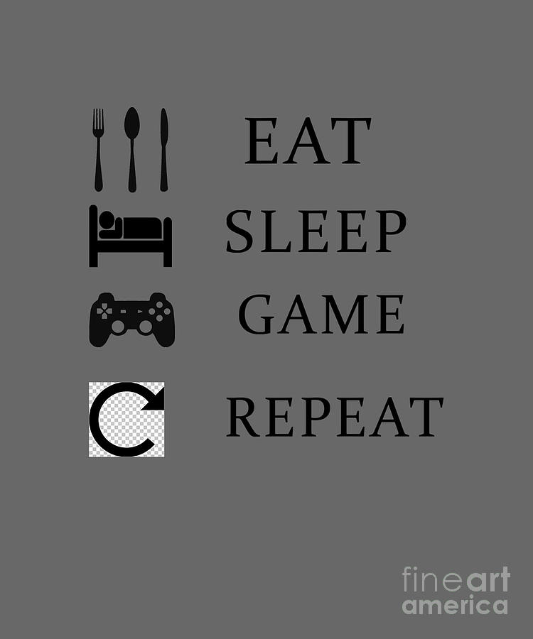 Eat Sleep Game Repeat Tapestry - Textile by Paul Jones - Fine Art America