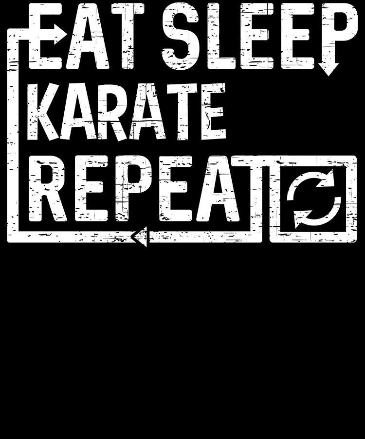Eat Sleep Karate Digital Art by Flippin Sweet Gear