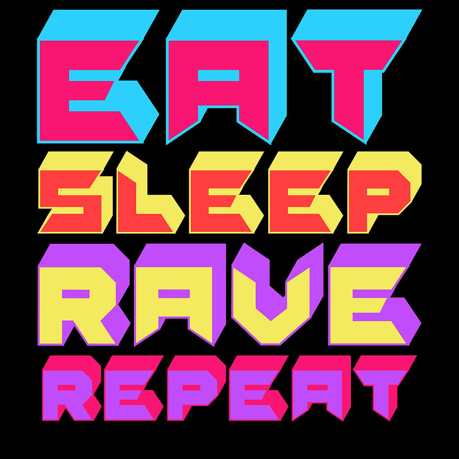 Rave - Dance Music Men's Tank Top T-shirt Sleep Eat Repeat