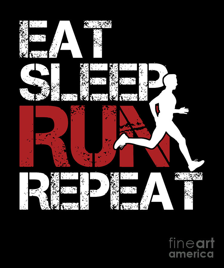 新品 Running Lover Runner Eat Sleep Run Repeat Tシャツ