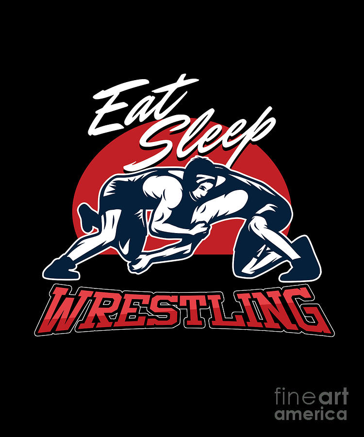 Eat Sleep Wrestle - Wrestling Design Sticker for Sale by Lee5657