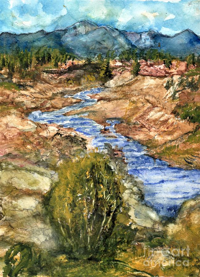 Eaton Canyon High Desert Creek Painting by Randy Sprout