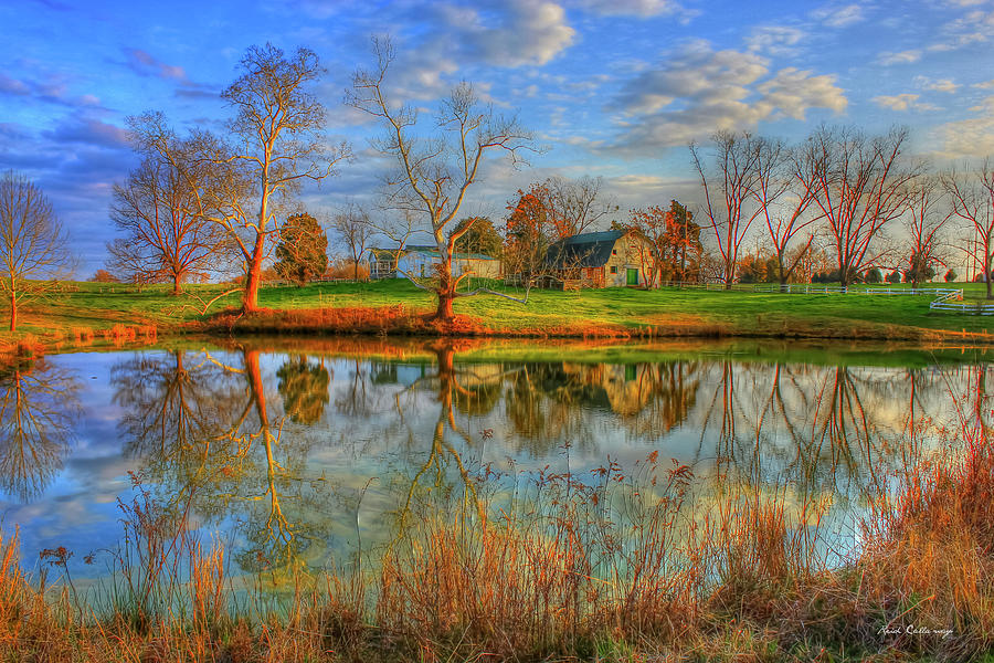 Eatonton GA Joel Chandler Harris House Reflections Lake Oconee Historic Farming Landscape Art Photograph by Reid Callaway