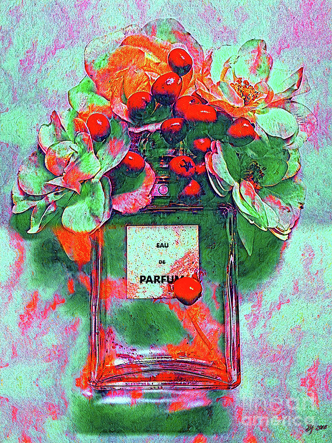 Flower Mixed Media - Eau de Parfum Flowers by Daniel Janda