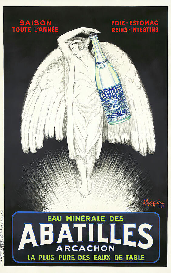 Vintage Mixed Media - Eau Minerale des Abatilles - 1926 by Leonetto Cappiello