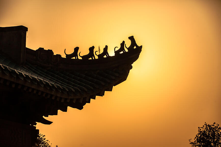 Eaves of ancient Chinese buildings,Wuhan,China Photograph by MOAimage