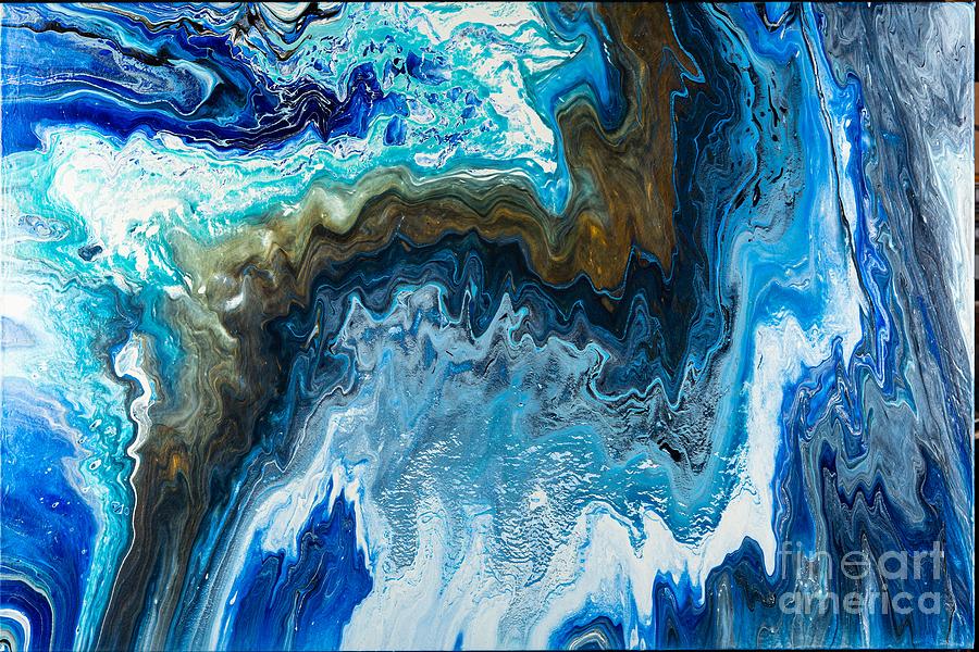 Ebb And Flow - Colorful Abstract Contemporary Acrylic Painting Digital Art by Sambel Pedes