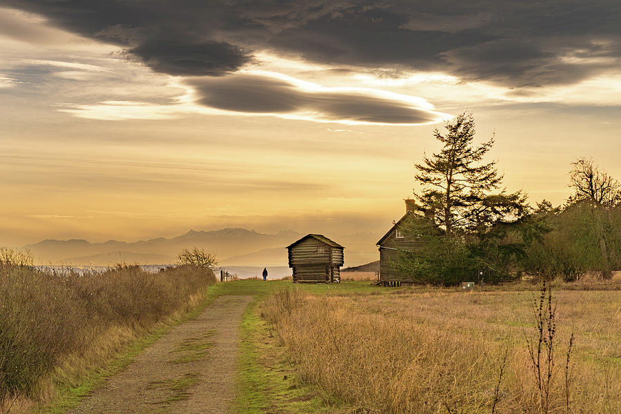 Ebey Home, and Blockhouse Photograph by Gary Skiff