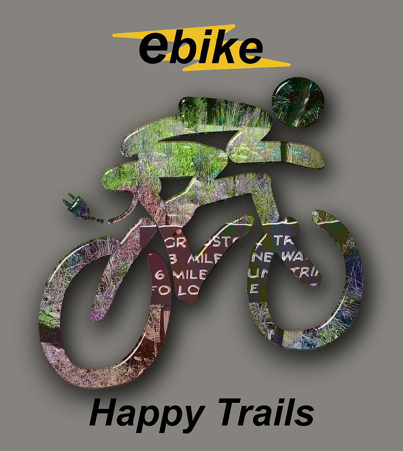 ebike Happy Trails Mixed Media by Marvin Blaine