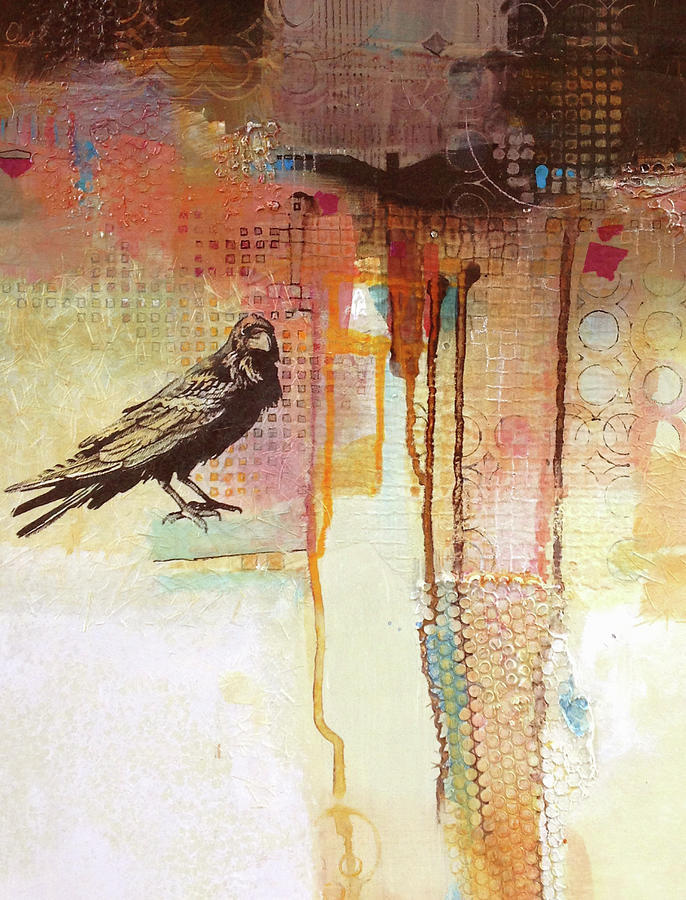 Ebony Bird Mixed Media by Susan Egbert - Fine Art America