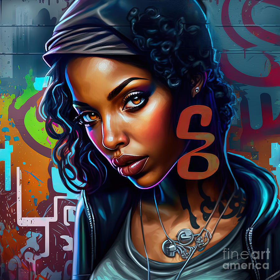 Ebony Graffiti Design Series 1113-03 Digital Art by Carlos Diaz