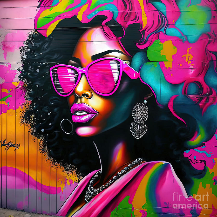 Ebony Graffiti Design Series 1115-c Digital Art by Carlos Diaz