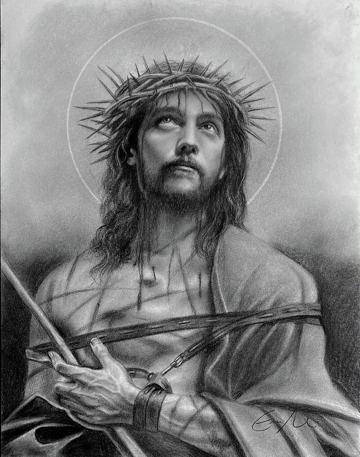 Jesus Christ Drawing - Ecce Homo by Eric Armusik