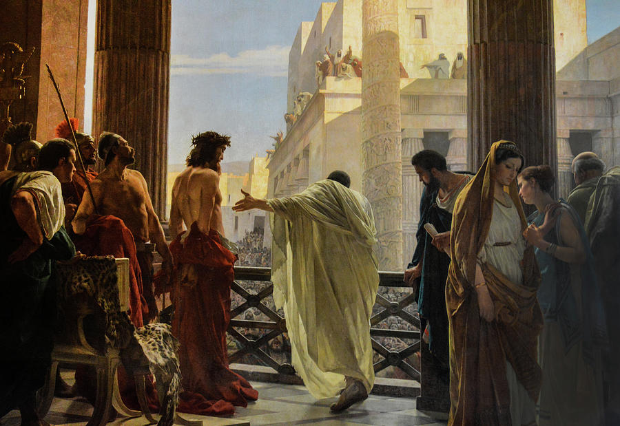 Ecce Homo. Painting by Antonio Ciseri Painting by Orca Art Gallery